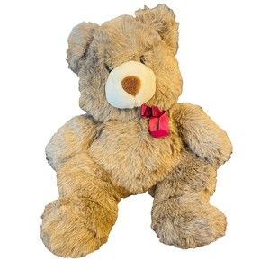 19” VINTAGE 1990’s PLUSH CREATIONS INC TEDDY BEAR LIGHT BROWN STUFFED ANIMAL TOY